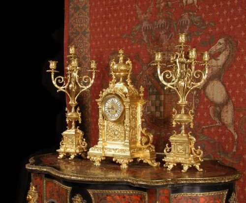 *****  Sold  *****  Stunning Louis Xvi Clock Set, French Circa 1880